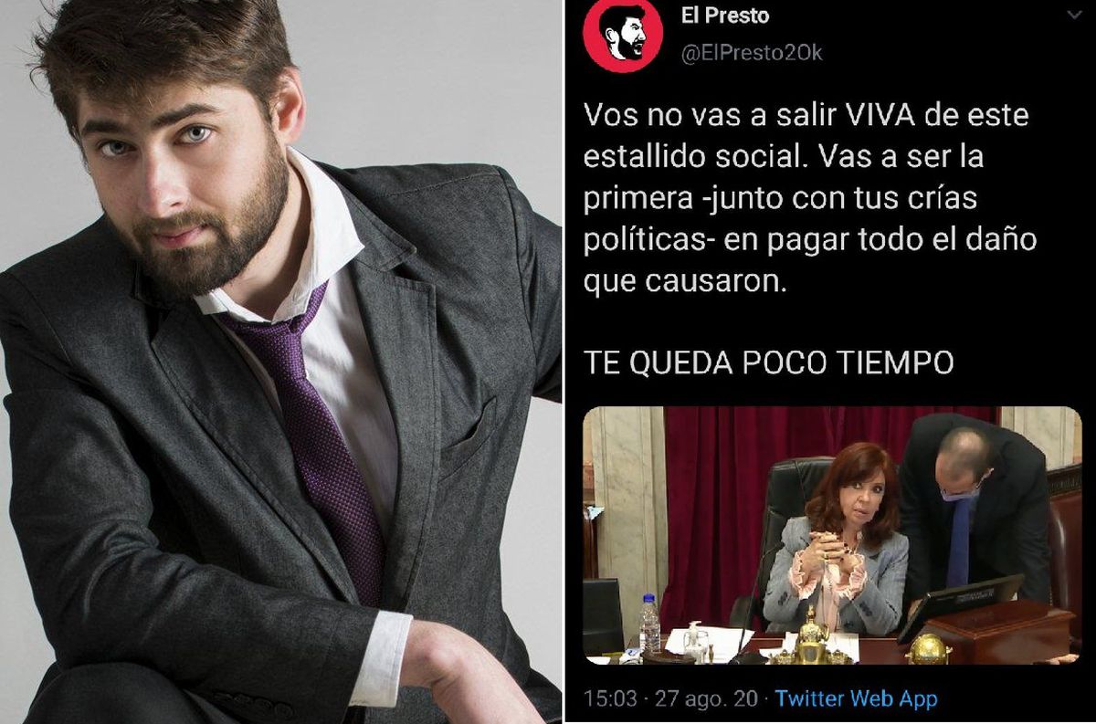 Por amenazar a Cristina Kirchner, confirmaron el procesamiento del youtuber  «El Presto» – NCN